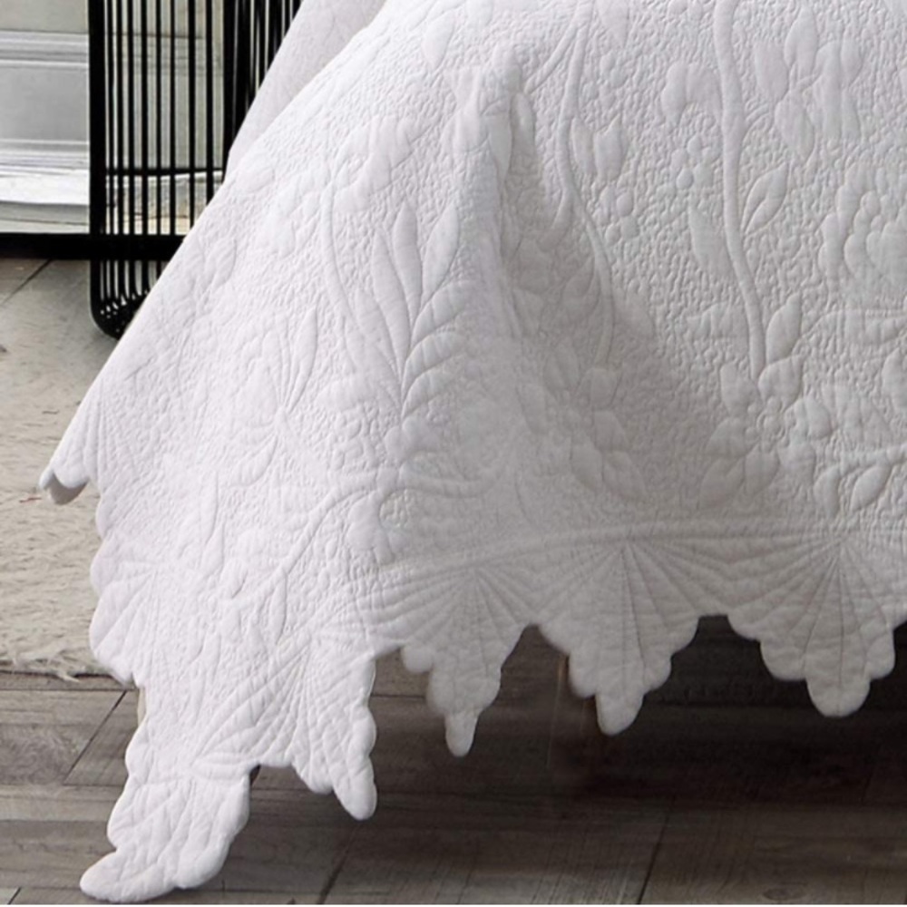 Bedding Set Grey Quilt Set Queen Size 100% Cotton - Picture 2 of 6
